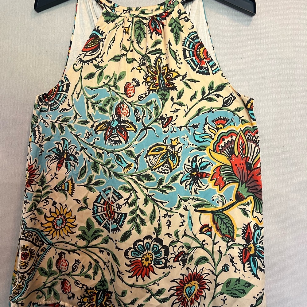 Floral Print Sleeveless Top - Multicolor